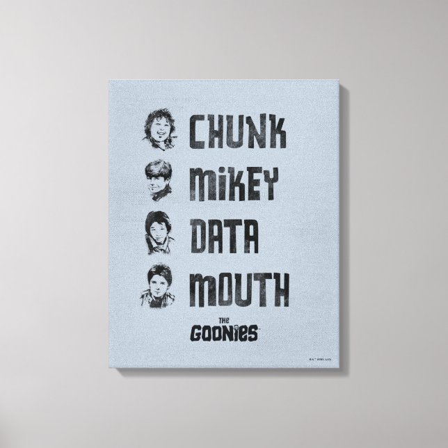 Toile Les Goonies | Couche, Mikey, Données, Bouche (Recto)