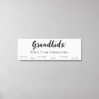 Toile Les grands-parents signent avec les grands-enfants