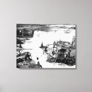 Toile Les hommes pêchant chez Celilo tombe photographie