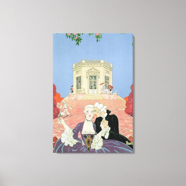 Toile Les Indolents, illustration pour 'Fetes Galantes' (Recto)