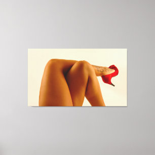 Toile Les jambes nues croisées de la femme avec les