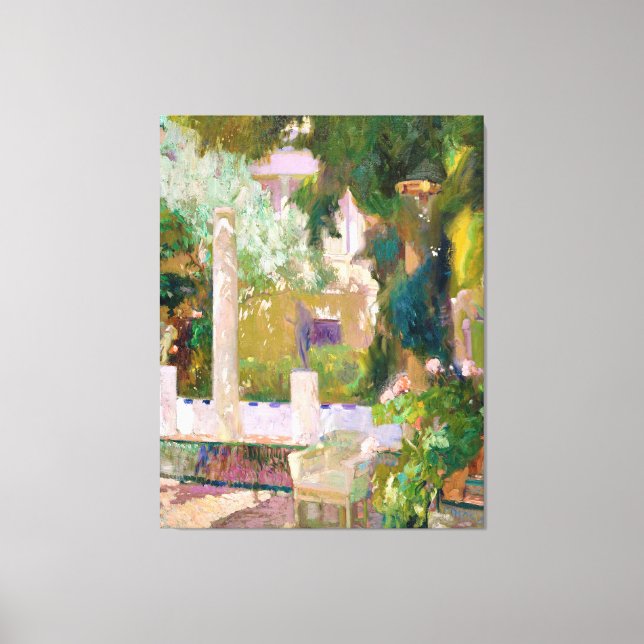 Toile Les jardins de la maison familiale Sorolla (1920) (Recto)