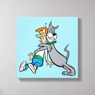 Toile Les Jetsons George & Astro Hug
