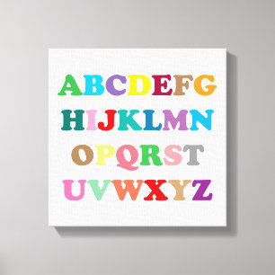 Toile Les lettres colorées d'ABC