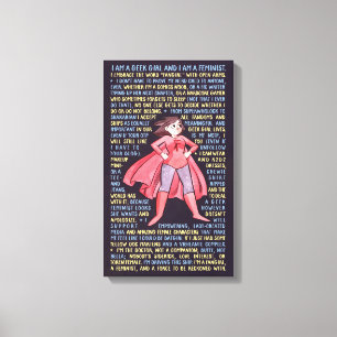 Toile Les litanies de la fille de geek pour le féminism