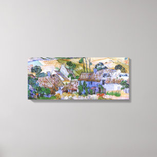 Toile Les maisons au chaume sur une colline par Vincent
