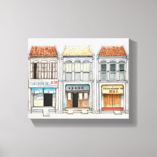 Toile Les maisons du patrimoine Penang (Recto)