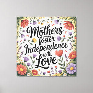 Toile Les mères encouragent l'indépendance avec amour