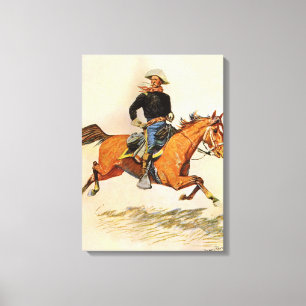 Toile Les militaires vintages, une cavalerie commandent