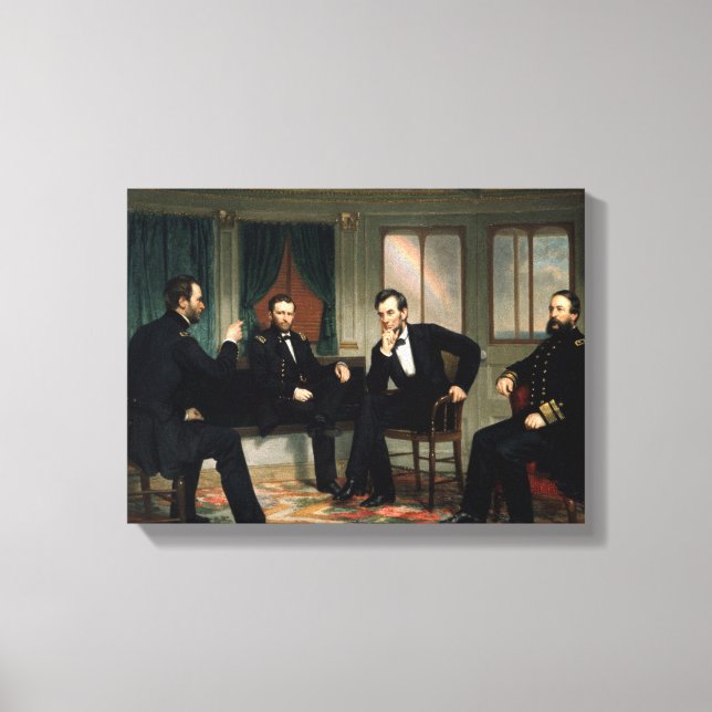 Toile Les Peacemakers Peinture Président Lincoln 15 x 11 (Recto)