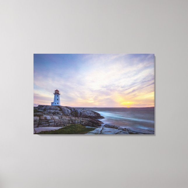 Toile Les phares | Phare de Peggy's Cove Nouvelle-Écosse (Recto)