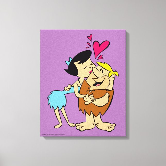 Toile Les Pierrafeu | Betty Kissing Barney (Recto)