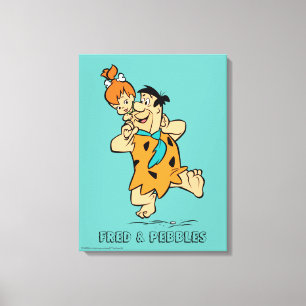 Toile Les Pierrafeu   Fred & Pebbles Flintstone