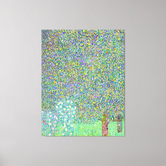 Toile Les Rosiers de Gustav Klimt sous la peinture de l' (Recto)