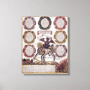 Toile Les Sept Péchés Mortels (gravure)