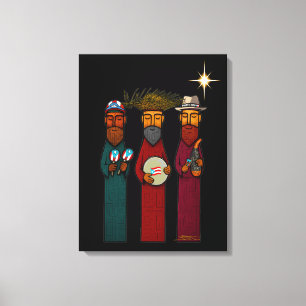 Toile Les Trois Rois Mages Portoricains – Parranda