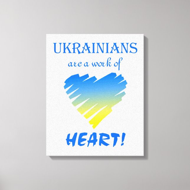 Toile Les Ukrainiens sont une oeuvre de coeur (Recto)