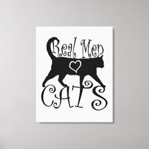 Toile Les vrais hommes aiment les chats
