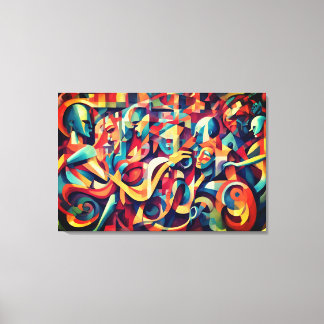 Toile L'esprit de la musique et des arts du spectacle