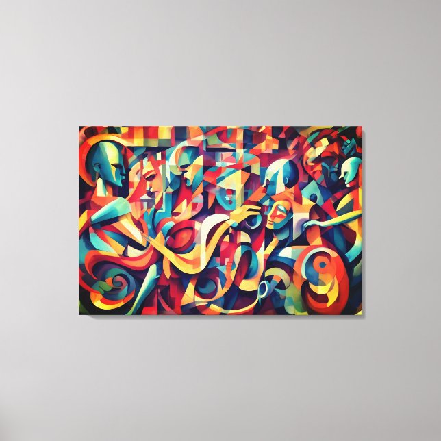 Toile L'esprit de la musique et des arts du spectacle (Recto)