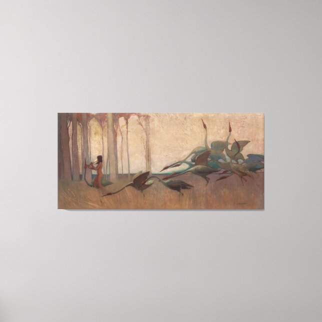 Toile L'esprit des plaines par Sydney Long (1914) (Recto)