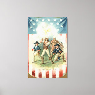 Toile L'esprit du drapeau des États-Unis de 76 batteurs 