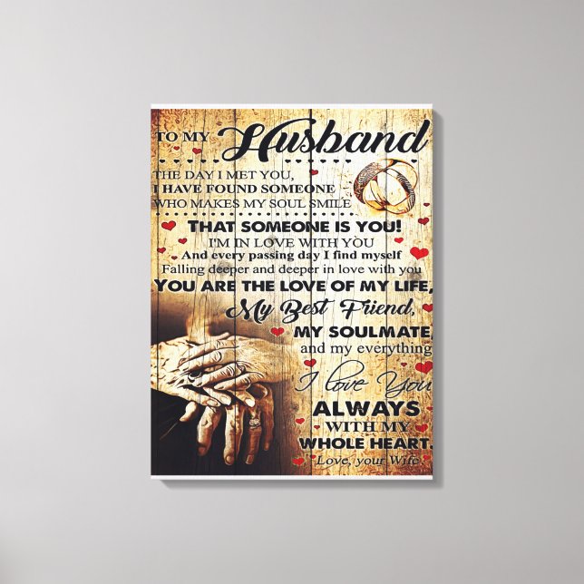 Toile Lettre de citation d'amour à mon mari (Recto)