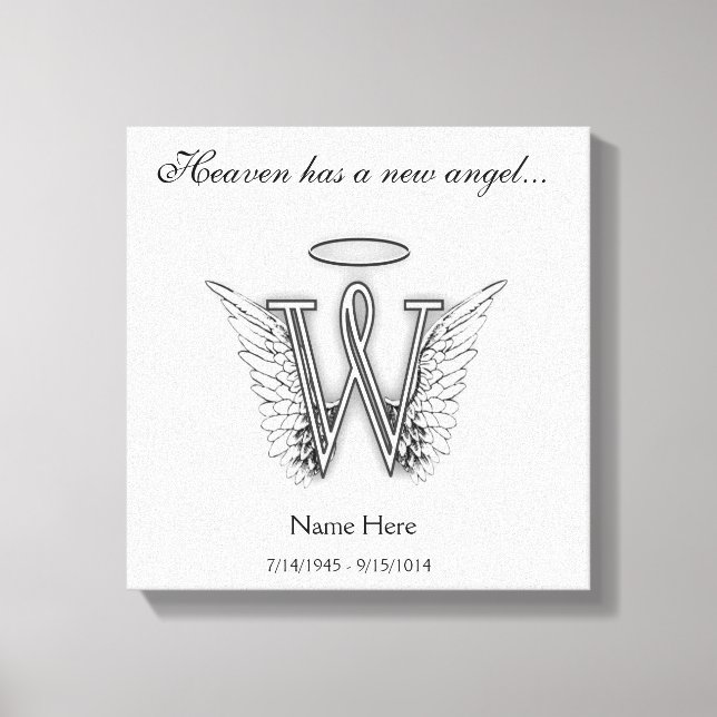 Toile Lettre d'hommage monogramme W (Recto)