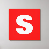 Lettre initiale Monogramme Style moderne Rouge Bla