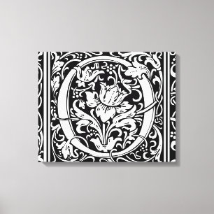 Toile Lettre O Monogramme Médiéval Art Nouveau