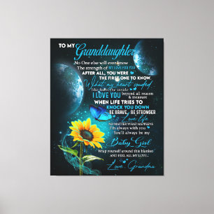 Toile Lettre personnalisée à ma petite-fille