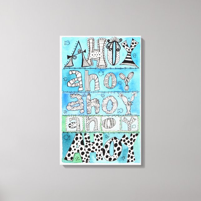 Toile Lettres Whimsical Nautiques (Recto)