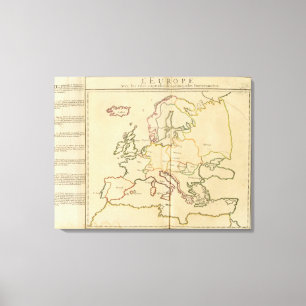 Toile L'Europe et villes importantes