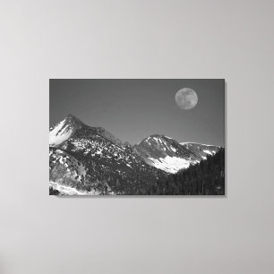 Toile Lever de lune, Sierra-Nevada, Glacier Point Vista