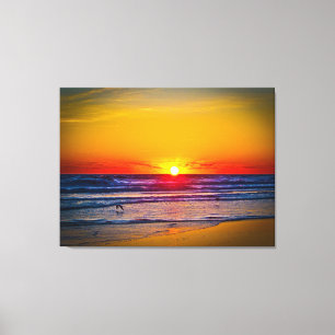 Toile Lever de soleil au-dessus de l'océan Atlantique et