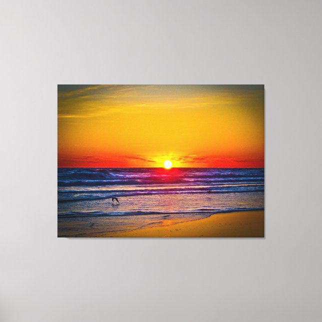 Toile Lever de soleil au-dessus de l'océan Atlantique et (Recto)