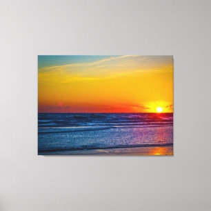Toile Lever de soleil au-dessus de l'océan Atlantique et
