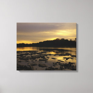 Toile Lever de soleil sur la rivière Maumme