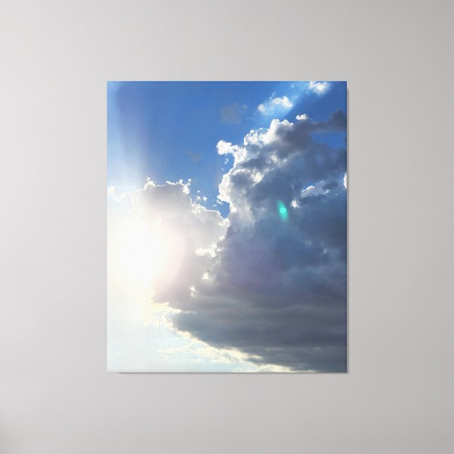 Toile Lever du soleil dans les nuages Photo (Recto)