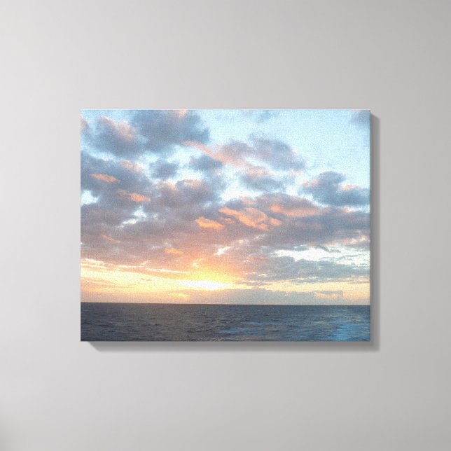 Toile Lever du soleil sur Sea I Pastel Seascape (Recto)