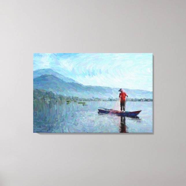 Toile Lever Du Soleil Sur Un Lac Serene (Recto)