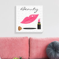 Lèvres roses et beauté de maquillage