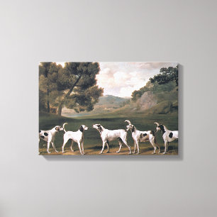 Toile Lévriers anglais dans un paysage rural (de George