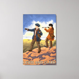 Toile Lewis et Clark explorant l'ouest