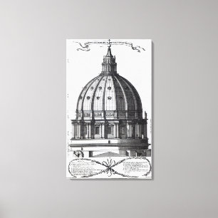 Toile L'extérieur du dôme de St Peter, Rome