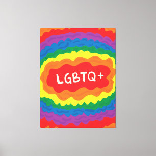 Toile LGBT+pride. queer, couleur arc-en-ciel.