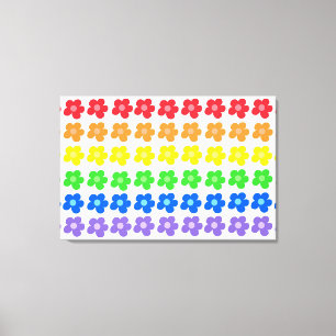 Toile LGBT Rainbow Flowers Gay pride Liberté et égalité