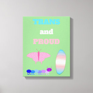 Toile LGBTQIA Transgenre Fierté Caterpillar to Butfly