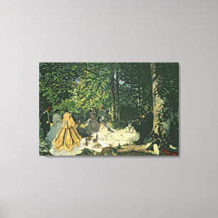 Toile l'Herbe de sur de Claude Monet   Le Dejeuner,