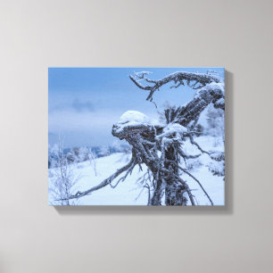 Toile L'hiver alien en bois